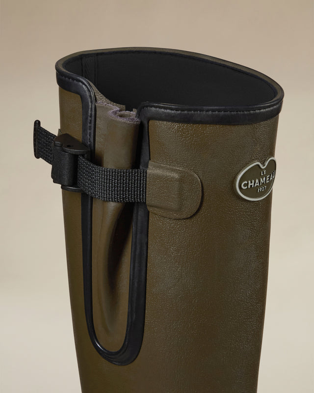 Women’s Vierzonord Neoprene Blue Lined Wellington Chameau Green