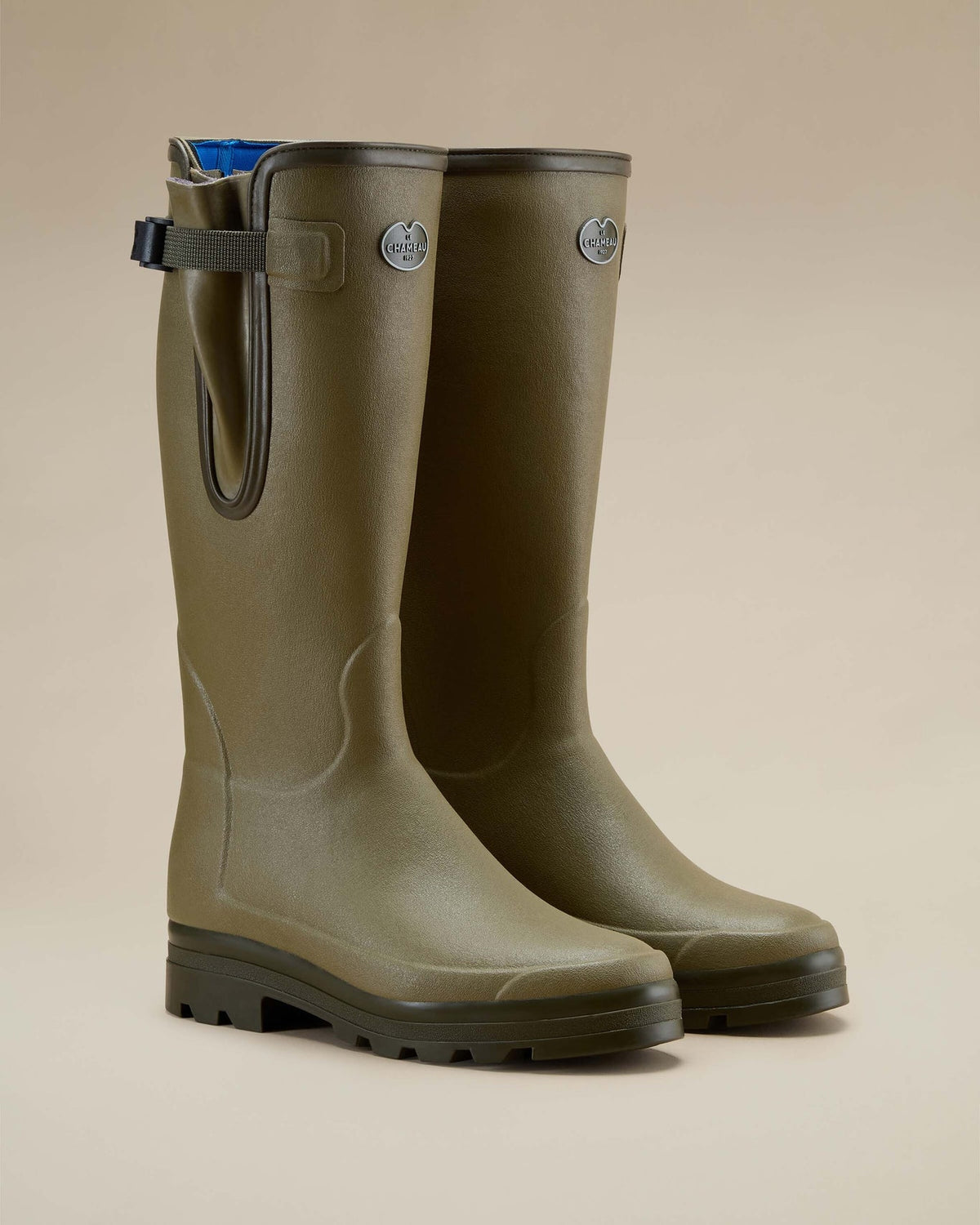 Men’s Vierzonord Neoprene Blue Lined Wellington Boot Iconic Green