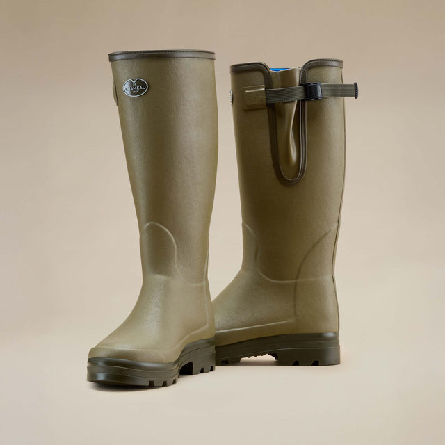Men’s Vierzonord Neoprene Blue Lined Wellington Boot Iconic Green