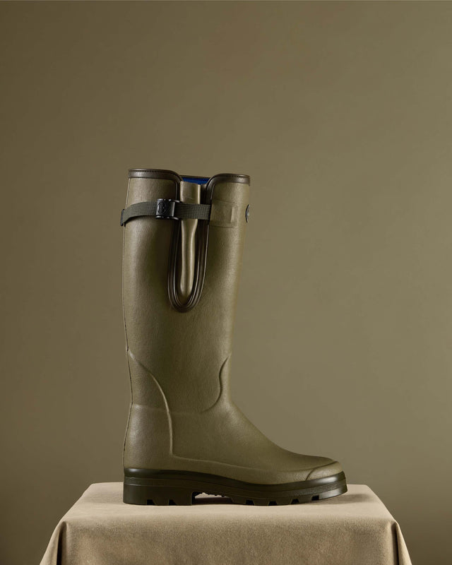 Men’s Vierzonord Neoprene Blue Lined Wellington Boot Iconic Green