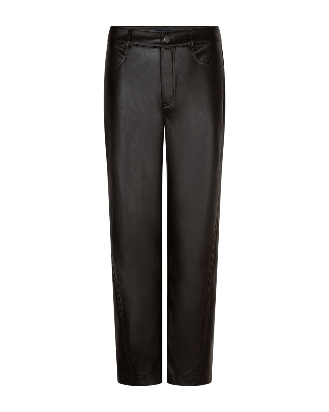 Caitlina Faux Leather Trousers Espresso