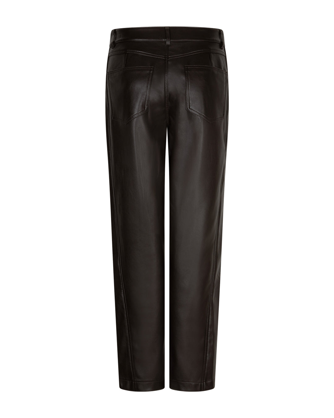 Caitlina Faux Leather Trousers Espresso
