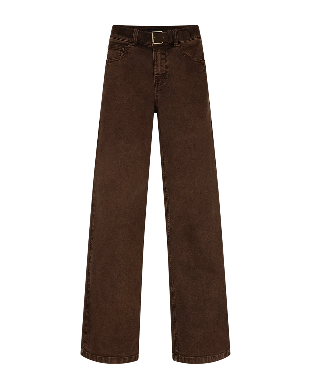 Colette & Belt Washed Twill Colour Jean Coffee