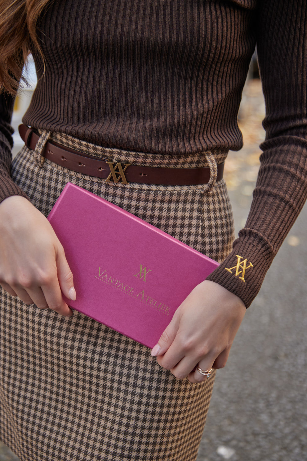 VA Leather Gloves Chocolate