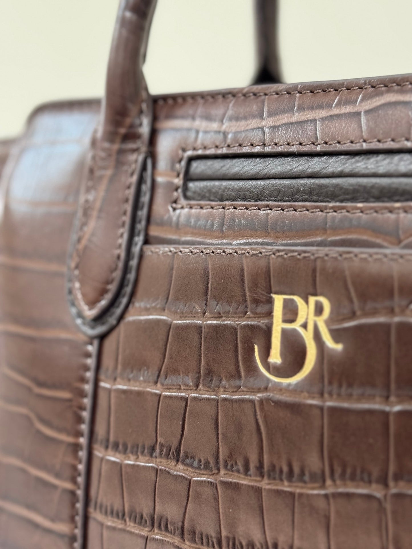 Middleton Chocolate Croc Leather