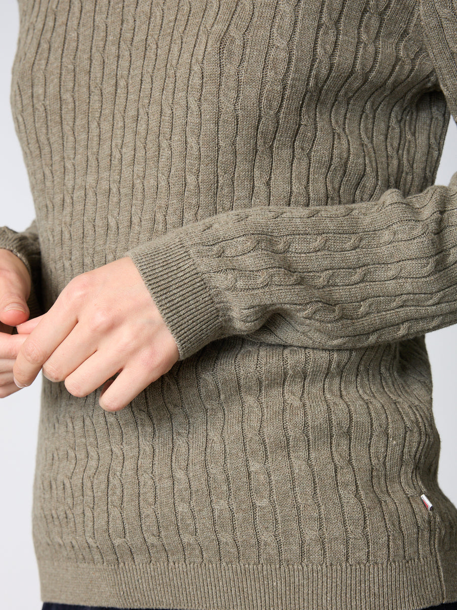 Klara Olive Green Melange Jumper