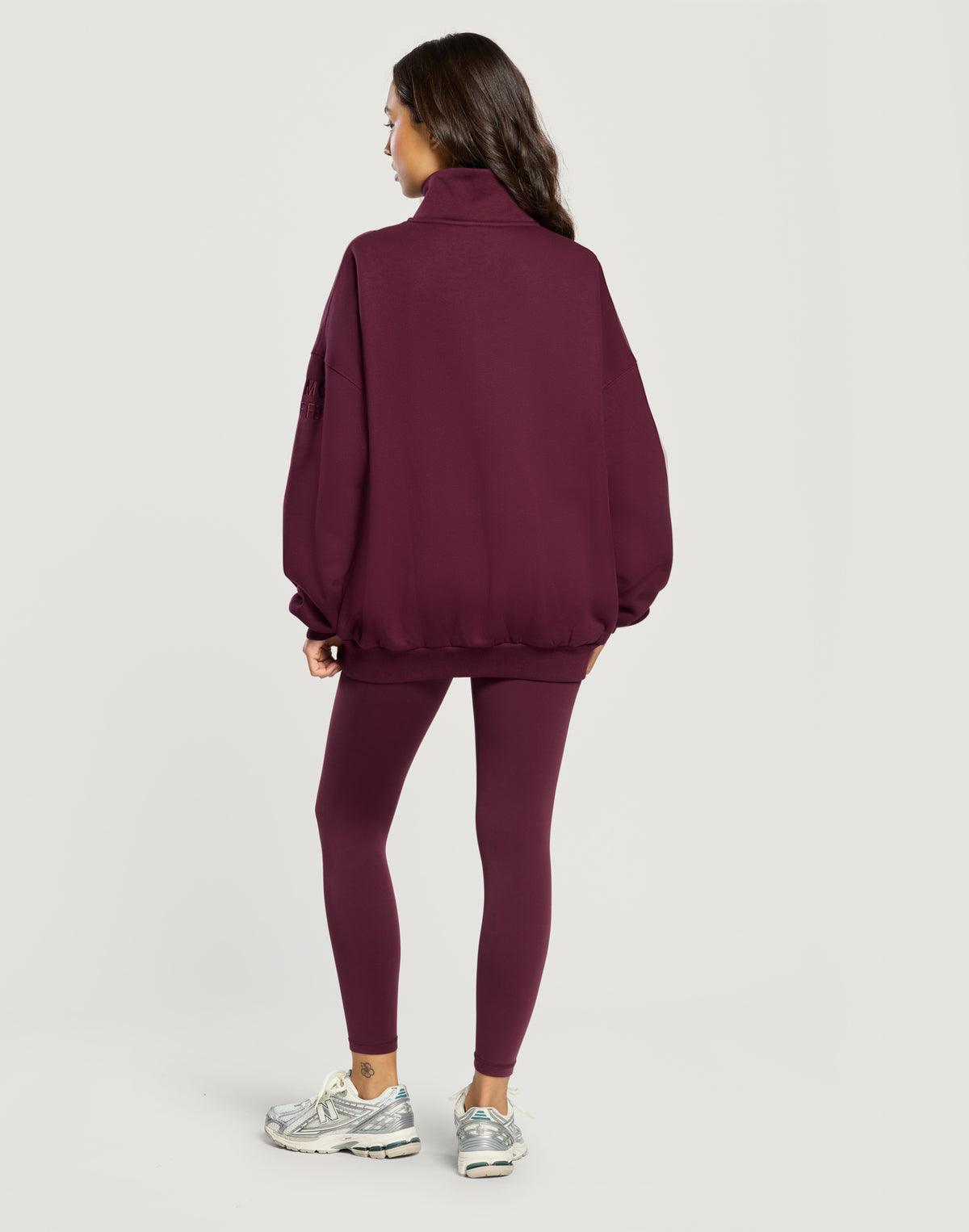 Snap Collar Sierra Sweatshirt in Cherry Crush