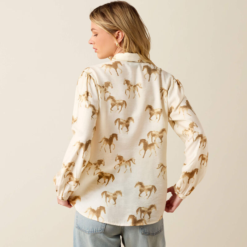 Hannington Blouse Running Horse Print