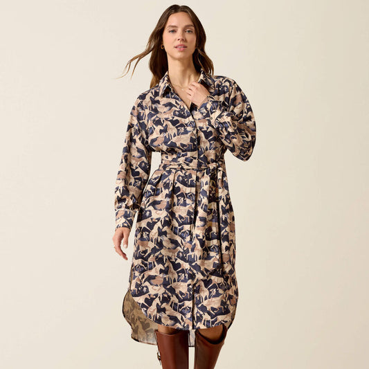 Culham Dress Navy Coincide Print