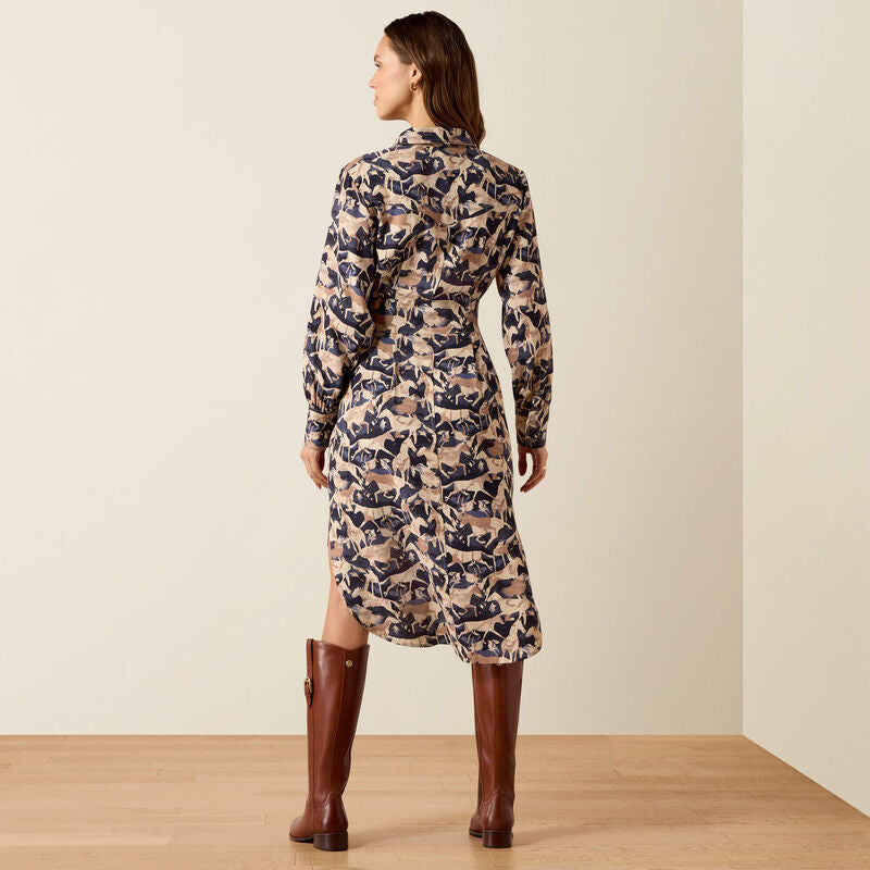 Culham Dress Navy Coincide Print