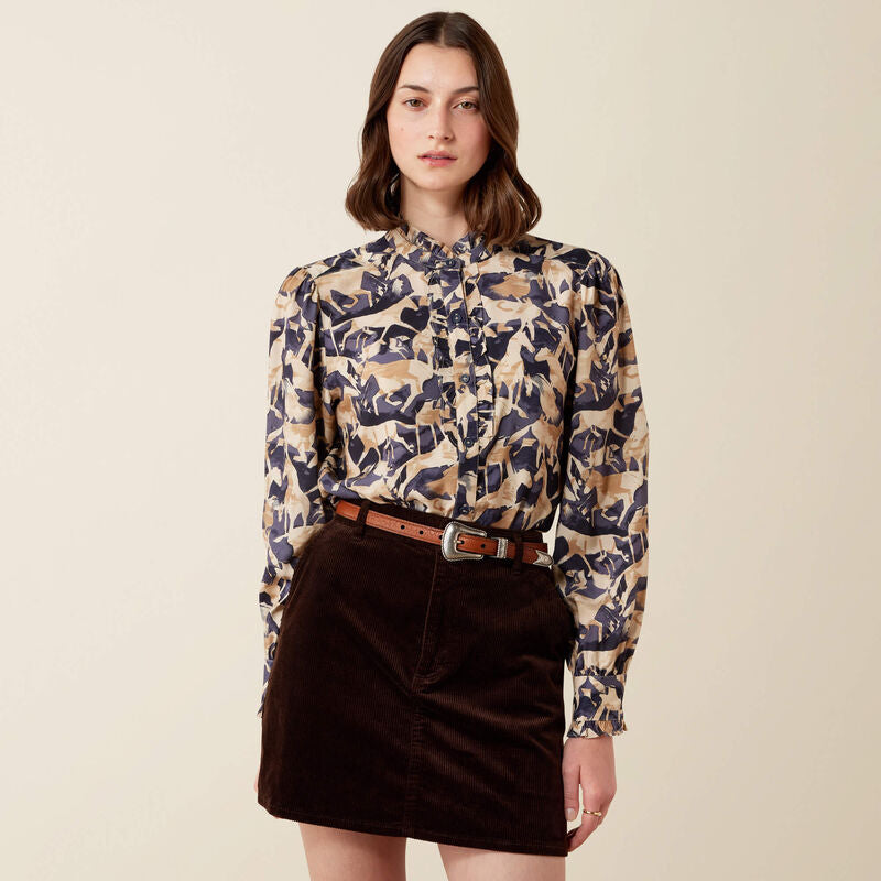Cricklade Blouse Navy Coincide Print