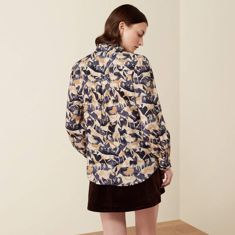 Cricklade Blouse Navy Coincide Print