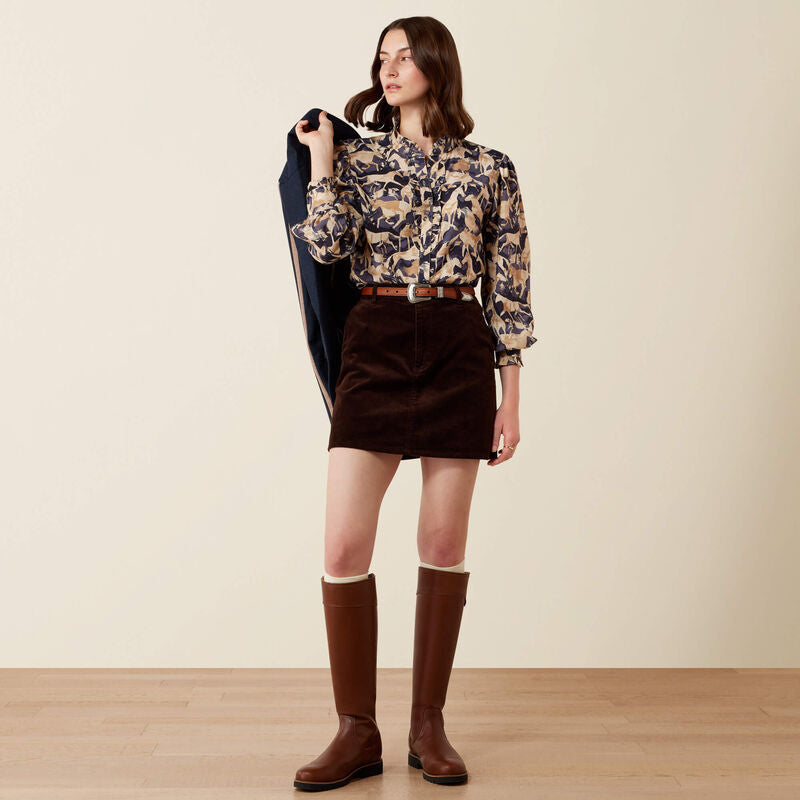 Cricklade Blouse Navy Coincide Print