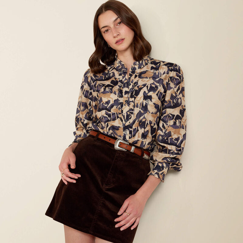 Cricklade Blouse Navy Coincide Print