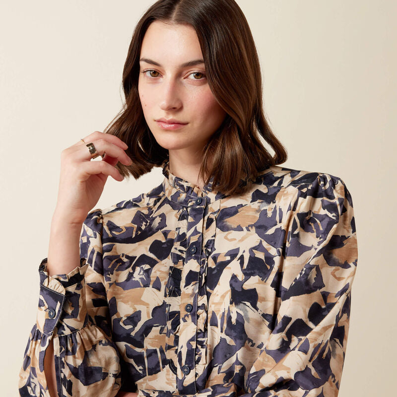 Cricklade Blouse Navy Coincide Print