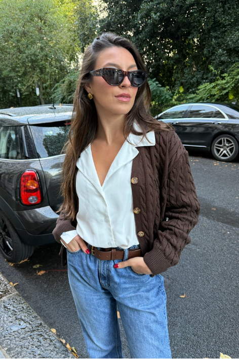 Florence Cardigan Chocolate