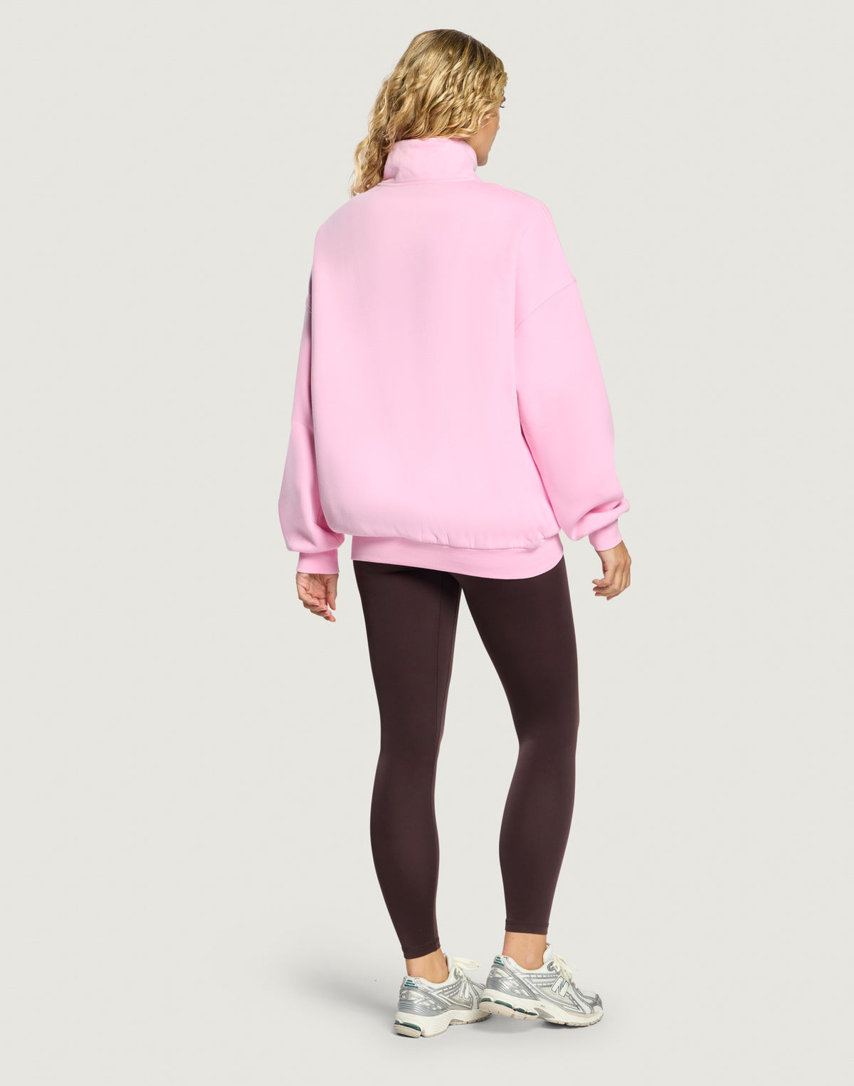 Snap Collar Sierra Sweatshirt in Pink Blossom