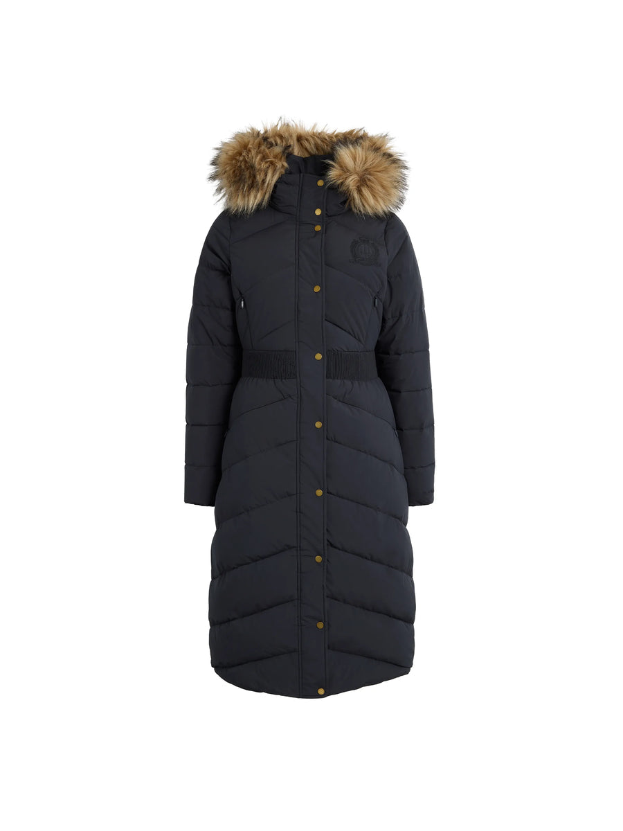 Lexi Navy Water Resistant Long Line Padded Coat