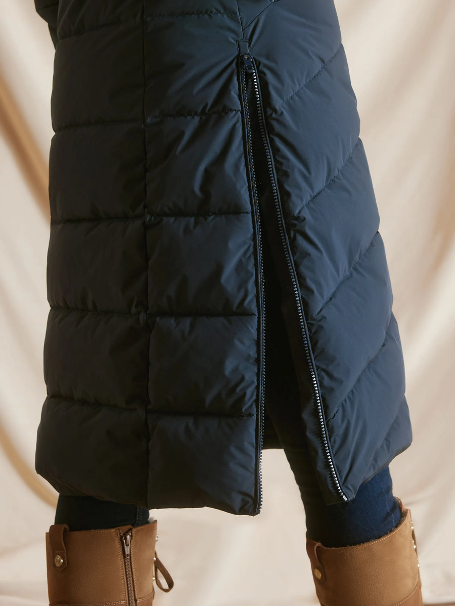 Lexi Navy Water Resistant Long Line Padded Coat