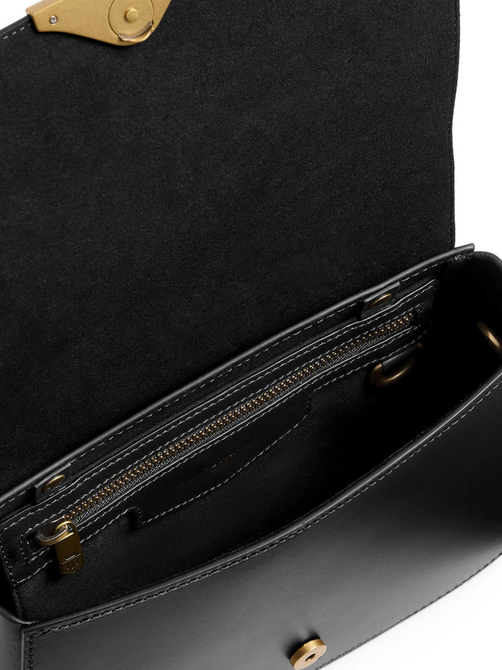 Rye Black Leather Crossbody Bag
