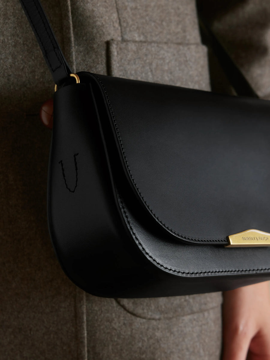 Rye Black Leather Crossbody Bag