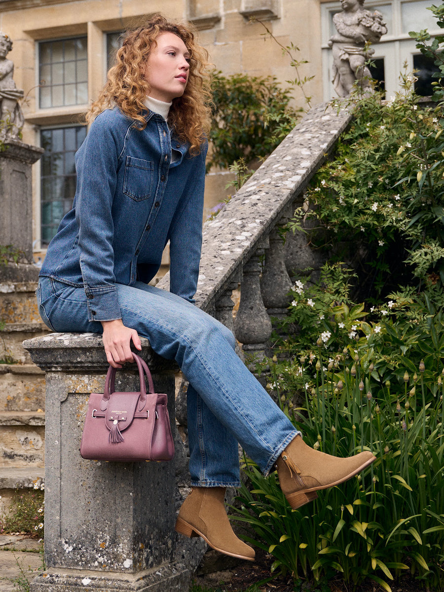 Oakham flat ankle boots tan