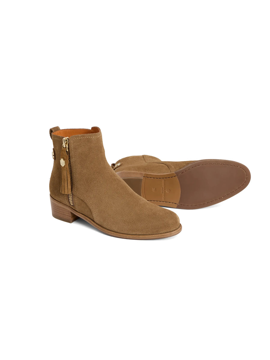 Oakham flat ankle boots tan