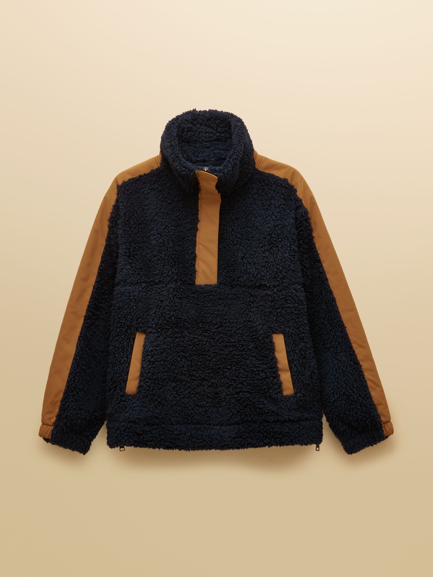Tilly Navy Quarter Zip Borg Fleece