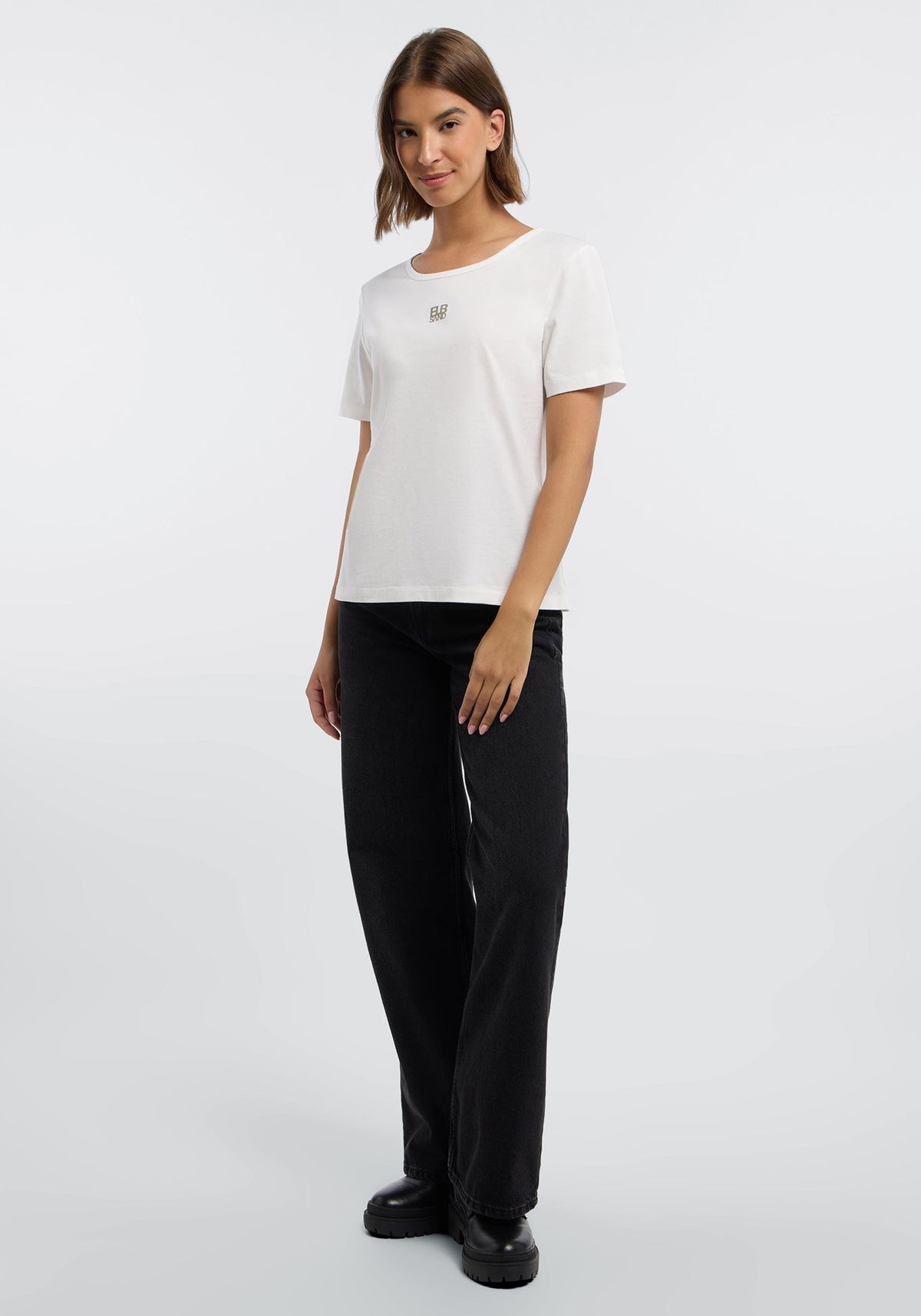Leena Regular Fit T-shirt Cloud White