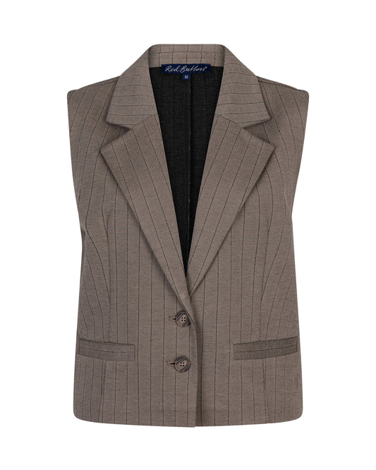 Waistcoat Punta Pinstripe Warm Taupe