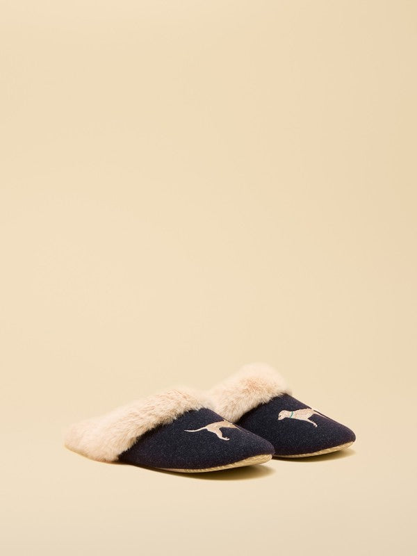 Slippet Luxe Navy Labrador Slippers