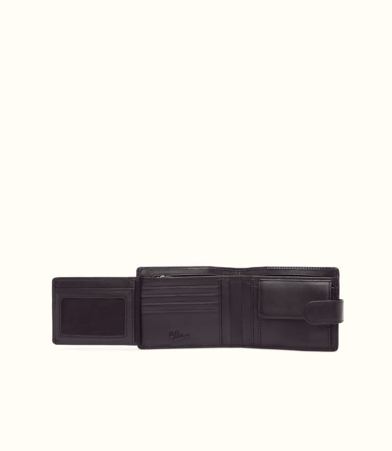 Wallet with Coin Pocket & Tab Black