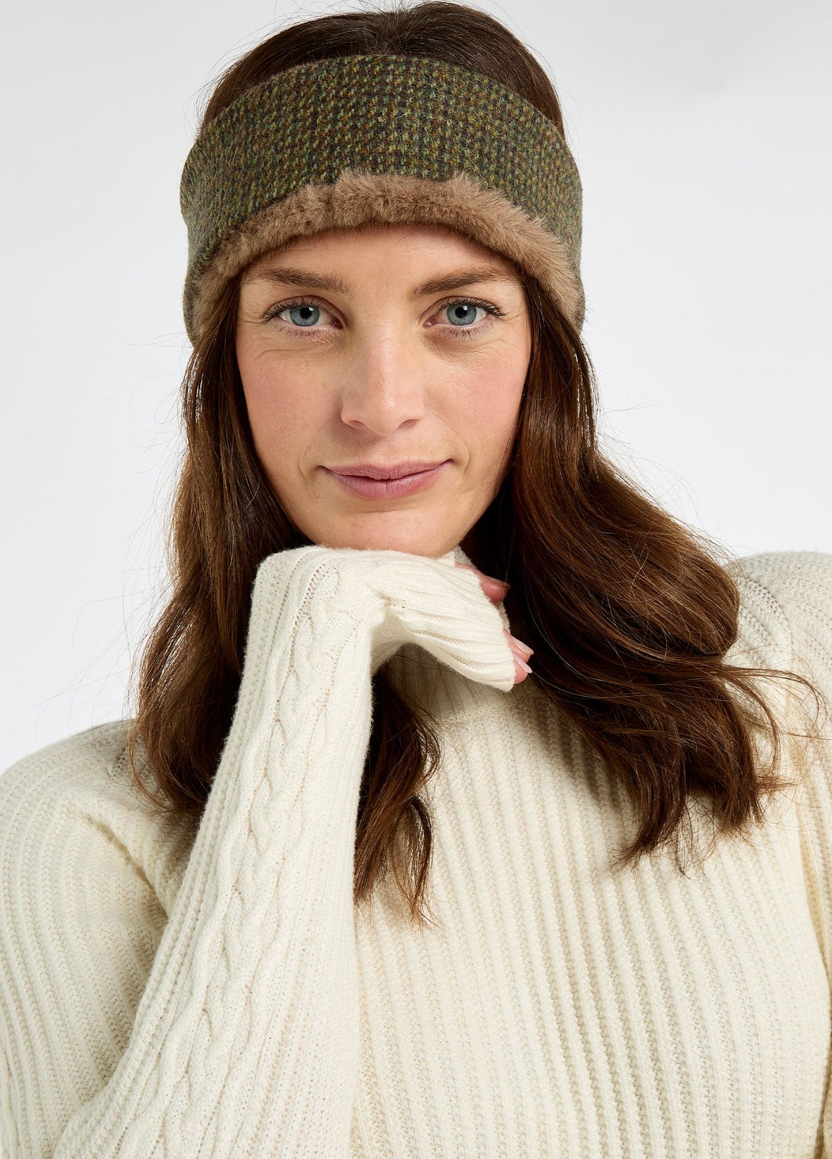 Abington Tweed Headband Heath