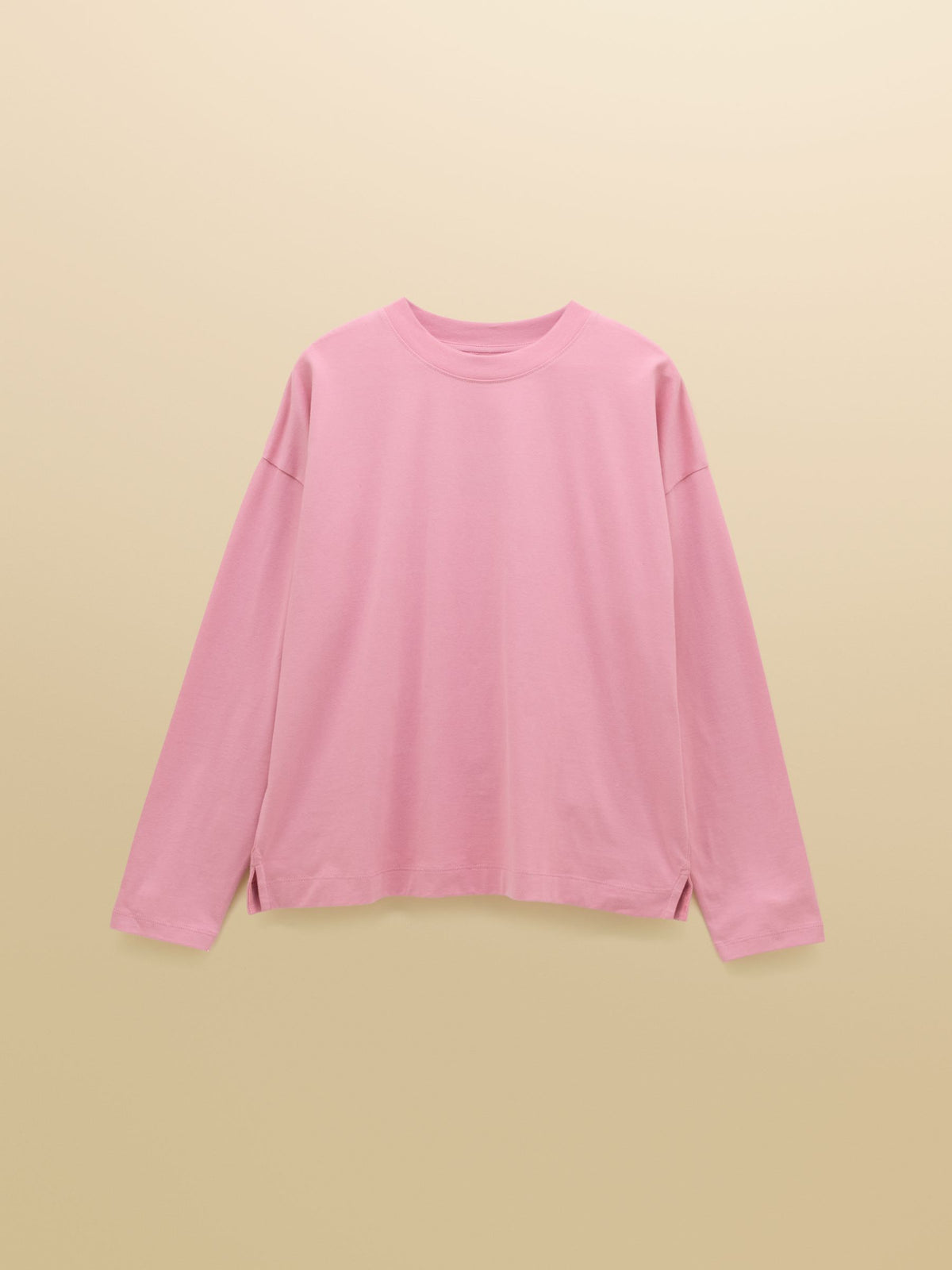 Pink Cotton Long Sleeve Pyjama Top