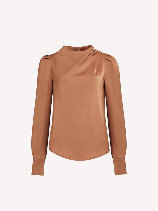 Clivedon Blouse  - Coffee
