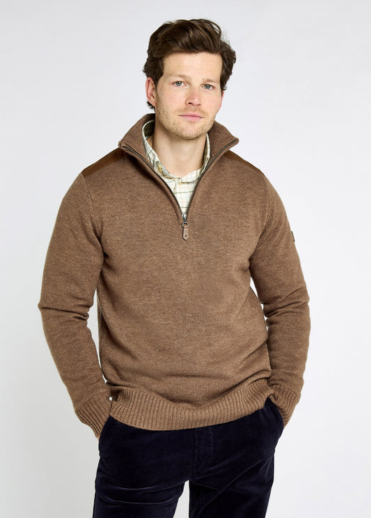 Doherty Mens Zip Neck weater- Elk