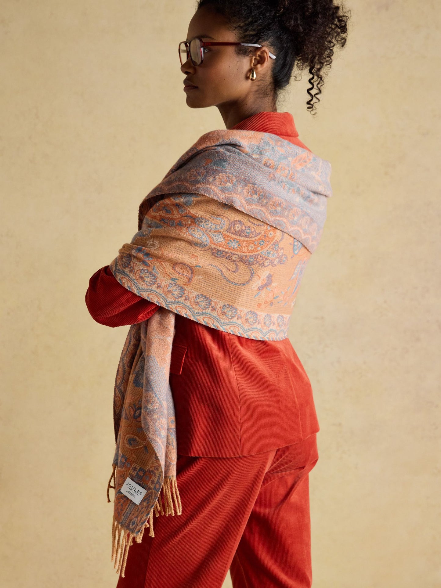 Erin Neutral Jacquard Scarf