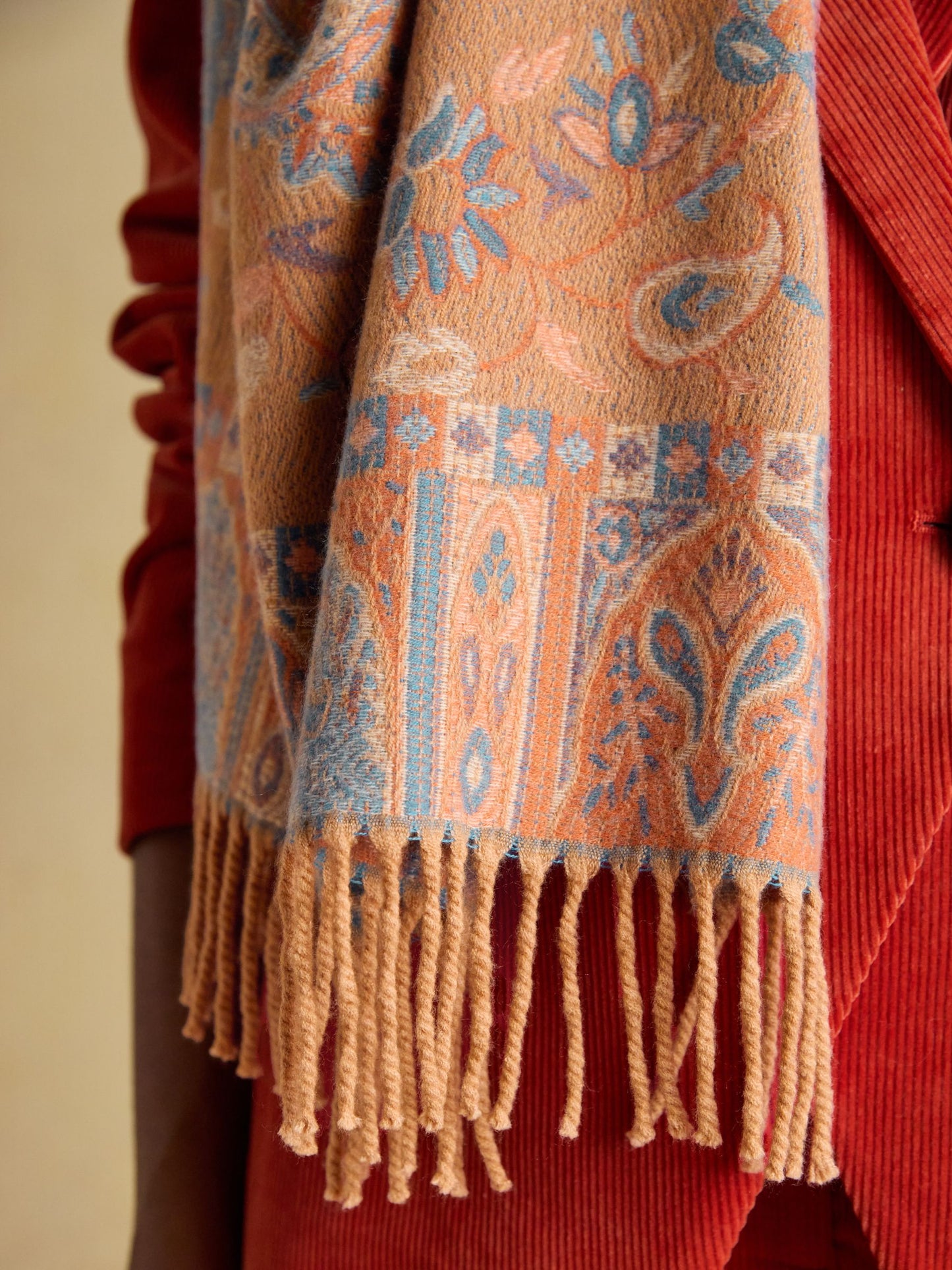 Erin Neutral Jacquard Scarf