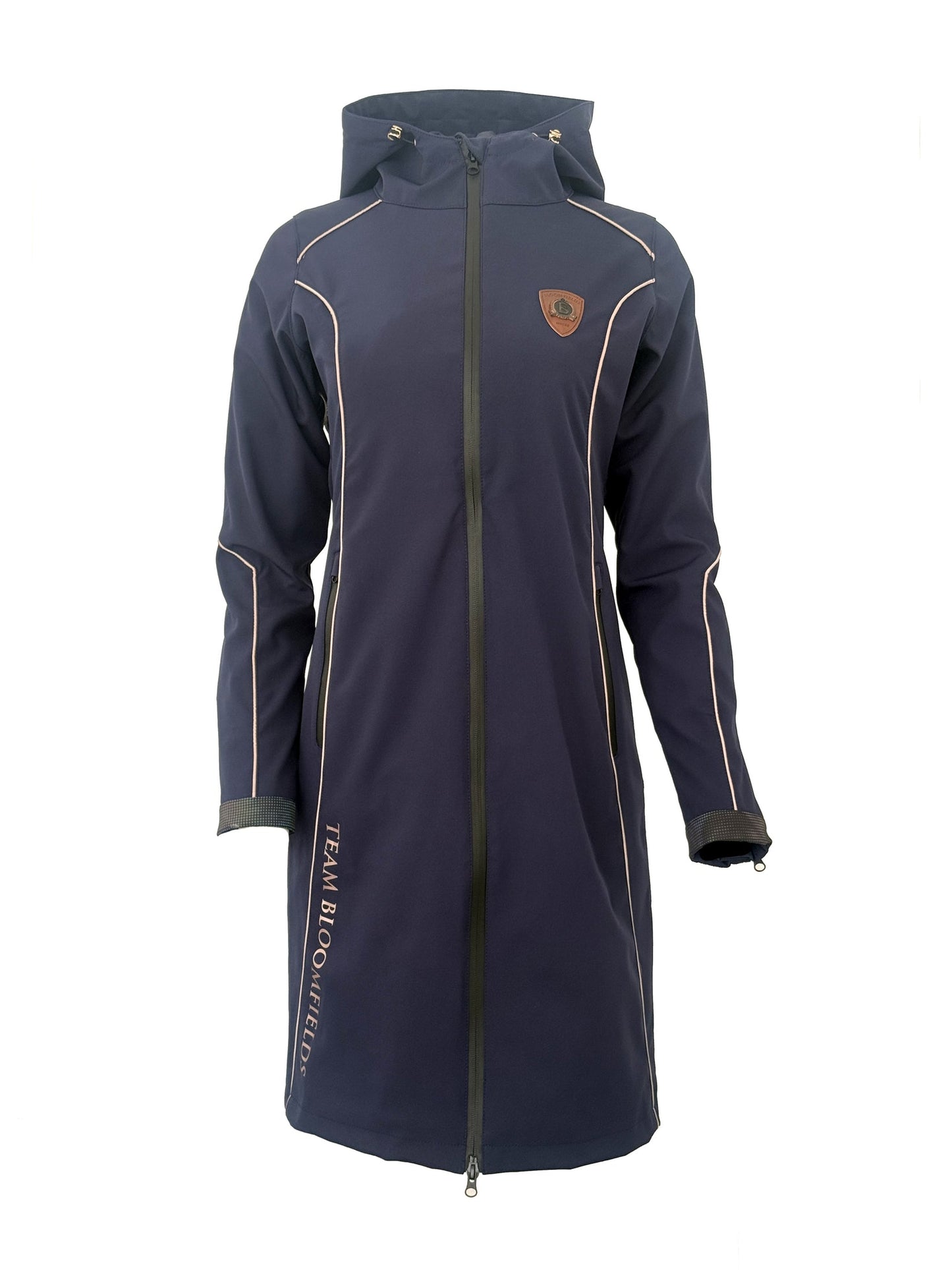 Faye Navy Long Rain Coat