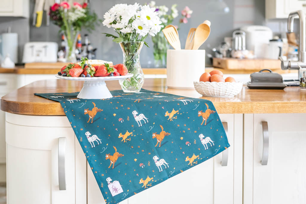 ‘Muddy Paws’ Tea Towel