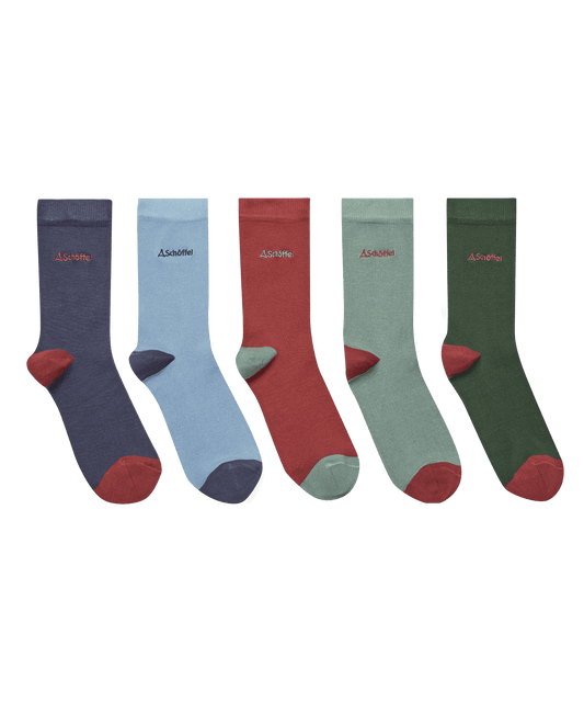 Bamboo Sock Logo Pink Mix (Box of 5)