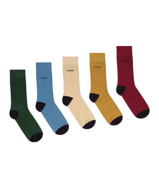 Bamboo Sock Logo Oat Mix (Box of 5)
