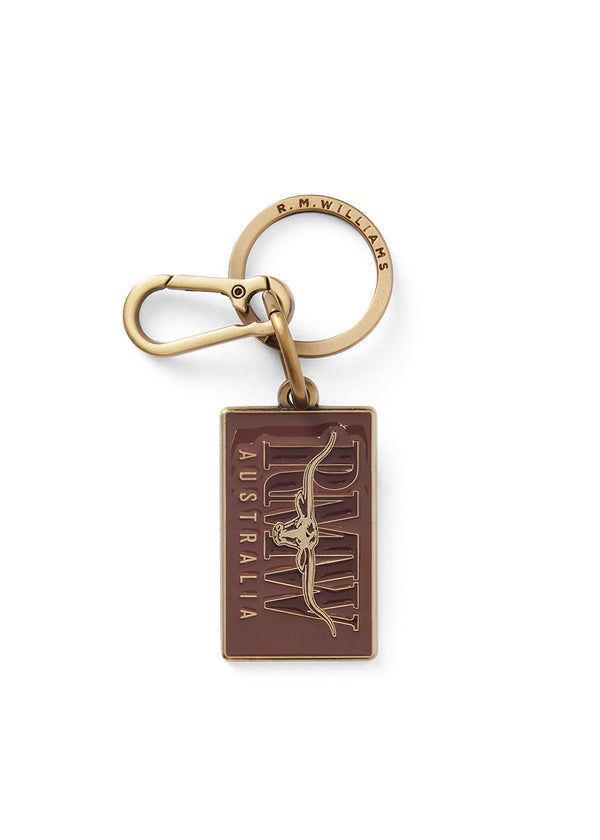 Heritage Logo Enamel Keyring - Brown
