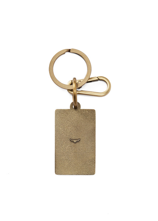 Heritage Logo Enamel Keyring - Brown