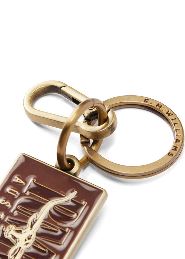 Heritage Logo Enamel Keyring - Brown