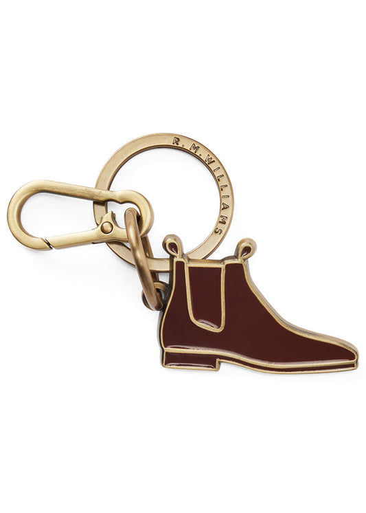Boot Enamel Keyring - Chestnut