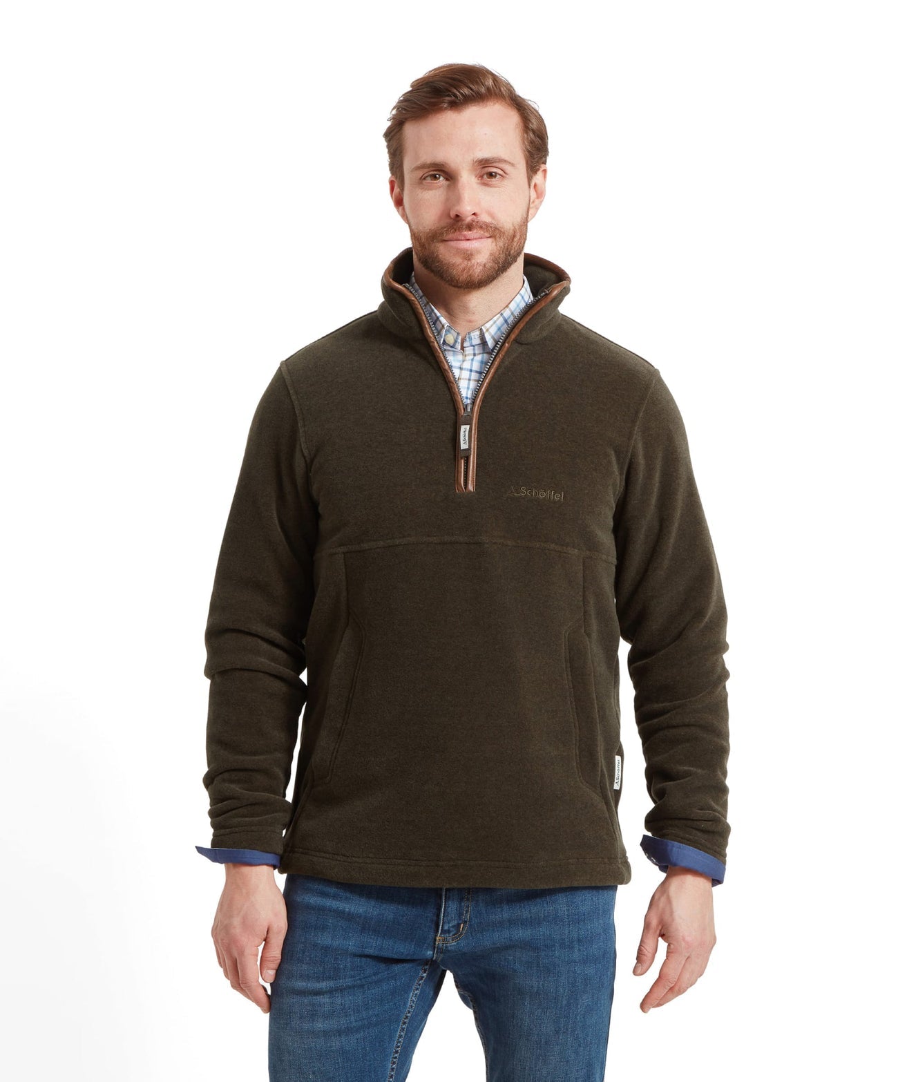 Berkeley Quarter Zip Fleece Dark Olive