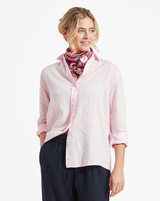 Salthouse Linen Shirt -Pale Pink
