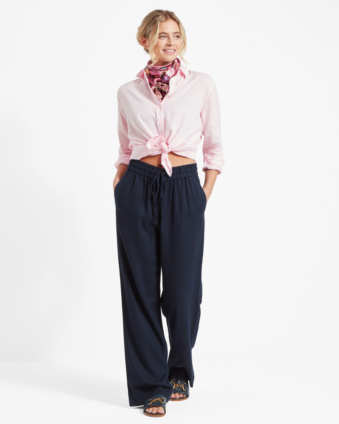 Salthouse Linen Shirt -Pale Pink