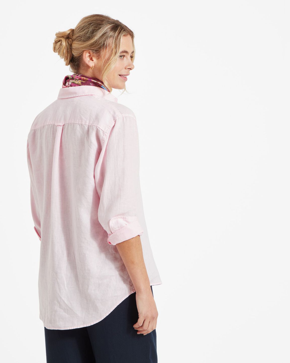 Salthouse Linen Shirt -Pale Pink